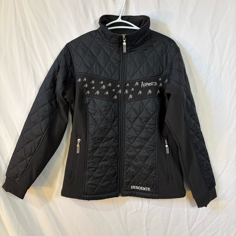 Descente Team Alberta Quilted Jacket Women’s M Black Ski Athletic Insulated - Picture 2 of 11